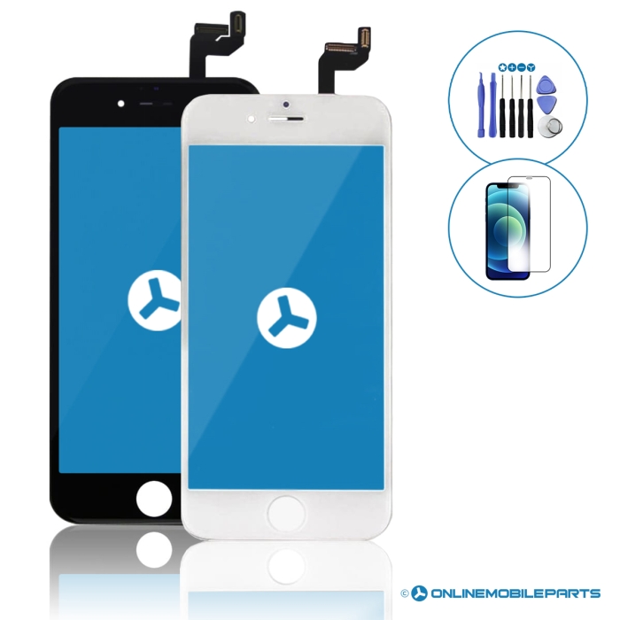 iPhone 6s Black & White LCD Screen Replacement Side By Side Front