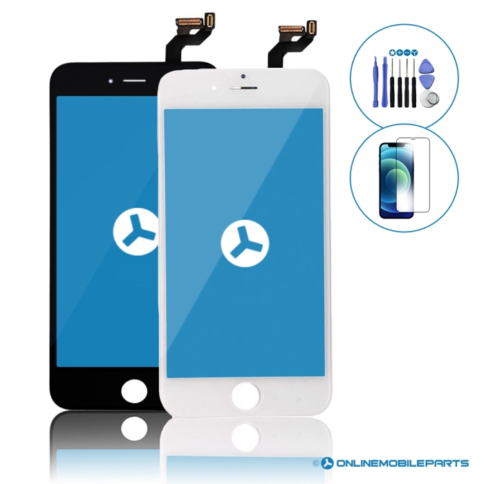 iPhone 6s Plus Black & White LCD Screen Replacement Side By Side Front