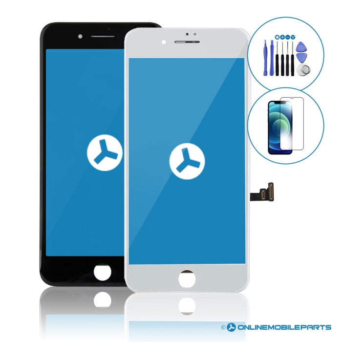 iPhone 8 Plus Black & White LCD Screen Repair Replacement Kit