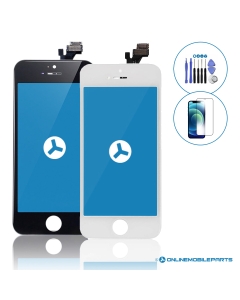 iPhone 5 Black & White LCD Screen Replacement Side By Side Front