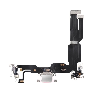 iPhone 15 Plus Charging Port Replacement With Microphone Flex Cable Pink