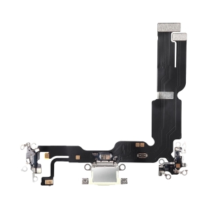 iPhone 15 Plus Charging Port Replacement With Microphone Flex Cable Yellow