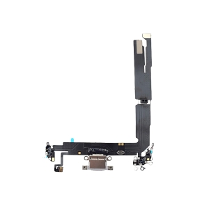 iPhone 16 Plus Charging Port Replacement With Microphone Flex Cable White